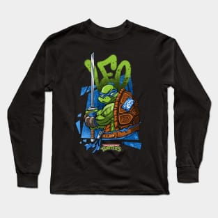 Teenage Mutant Ninja Turtle Leo - Graffiti Style Long Sleeve T-Shirt